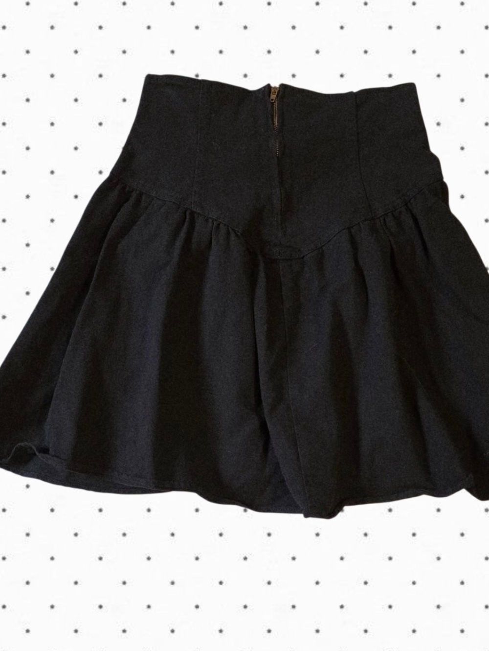 EZ LA 100% cotton Black lace up corseted lace up skirt - Picture 4 of 4